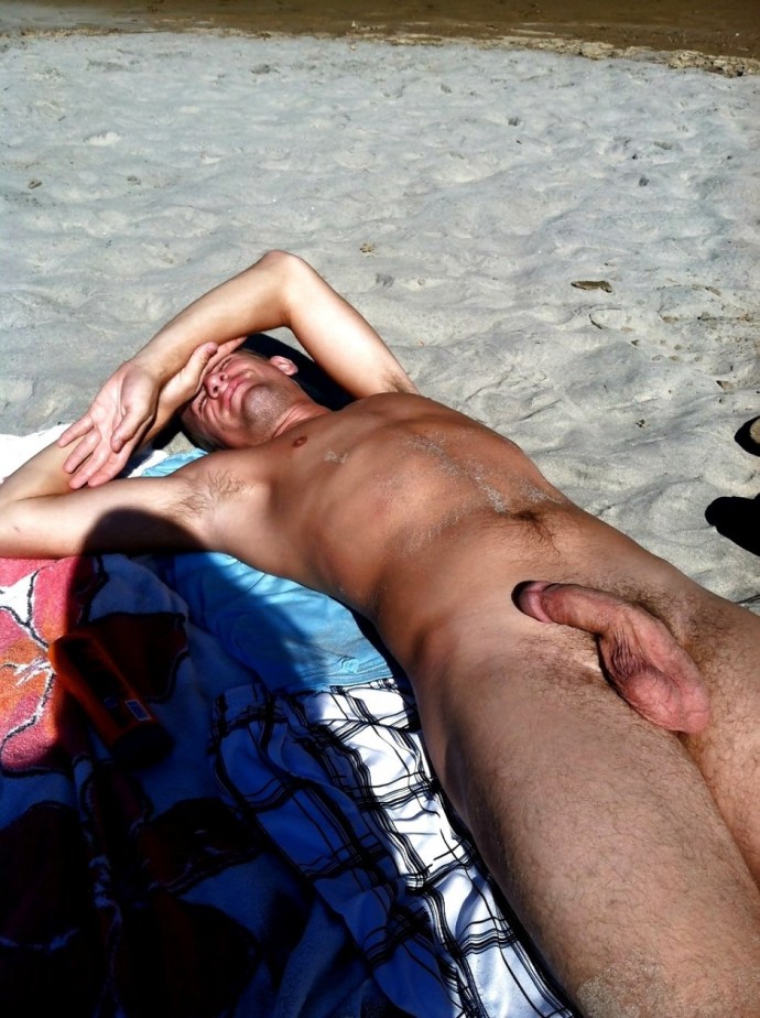 Naked guys on the beach fuck