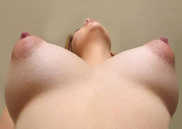 Breasts with large nipples