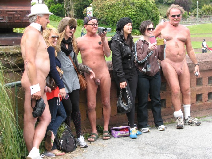 Naked men dressed women