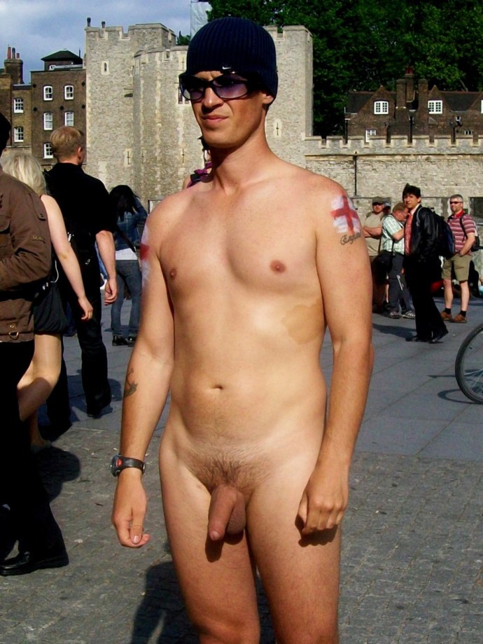 Naked youths in public