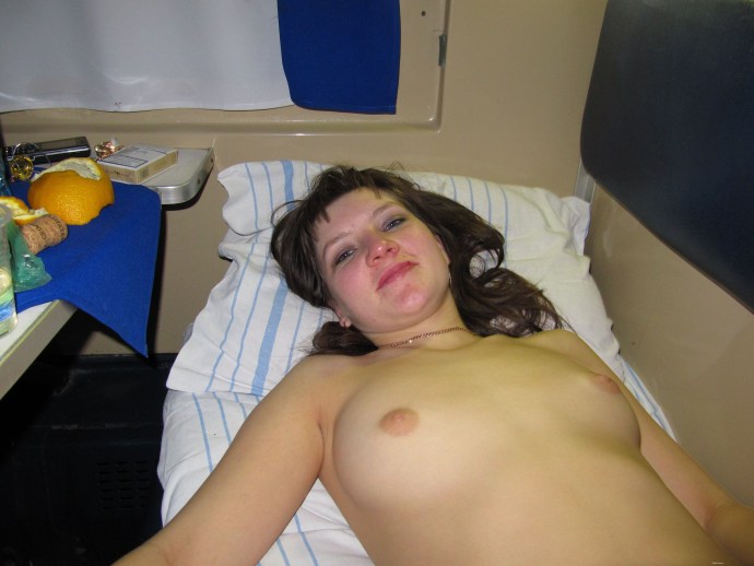 Adult naked women on a train