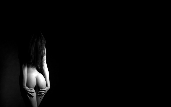 Erotic girls on a black background