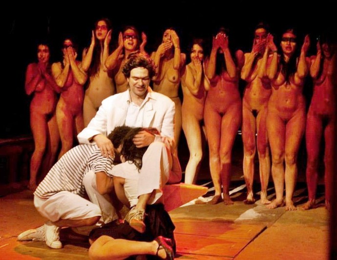 Theatrical productions in the style of nude