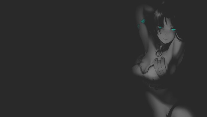 Anime girls on a dark background