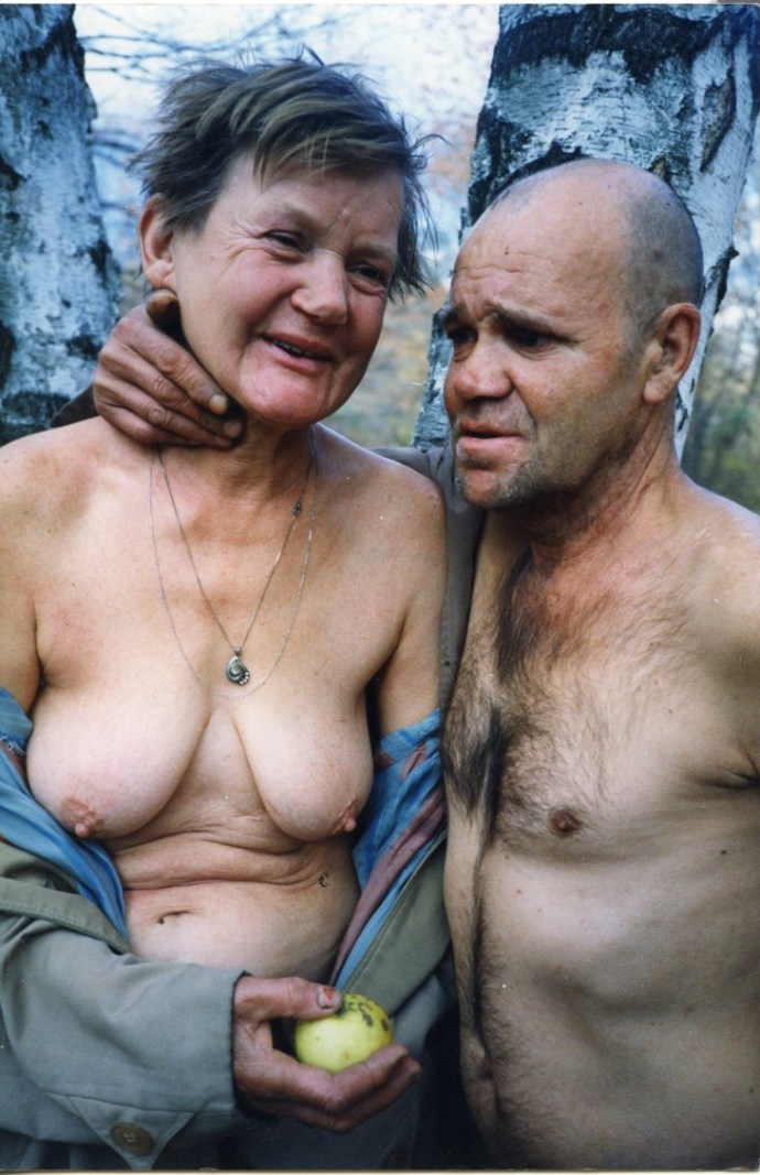 The old bum is undressing