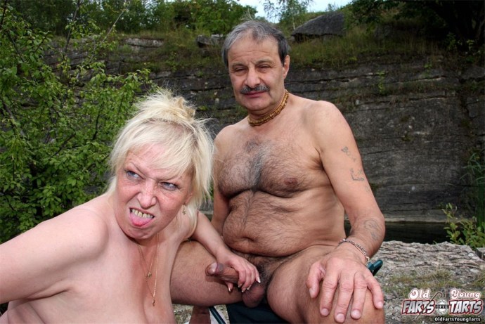 Naked old women and old men