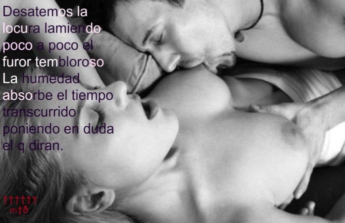 Erotic caresses of the chest
