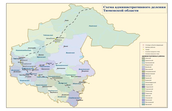 Forest quarters of the Tyumen region