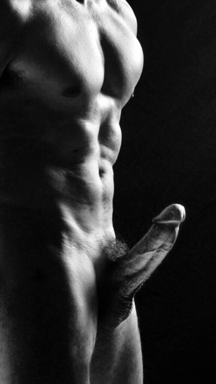 Beautiful male body with a member