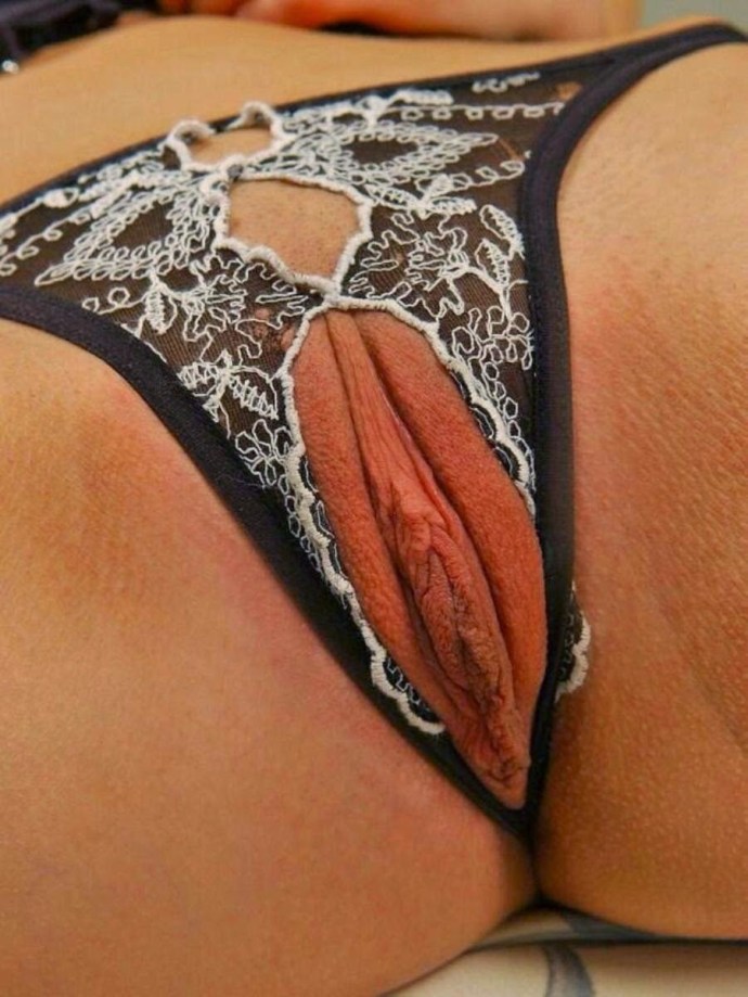 Erotic panties with a hole