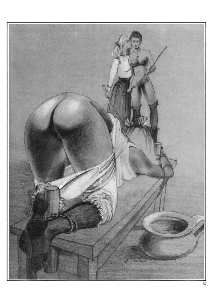 Erotic flogging of girls with rods