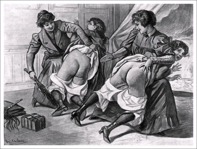 Erotic flogging of women