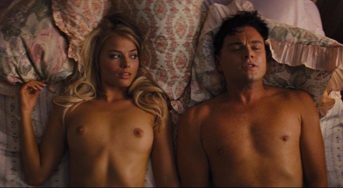 Margot Robbie Wolf with Wall Street Naked
