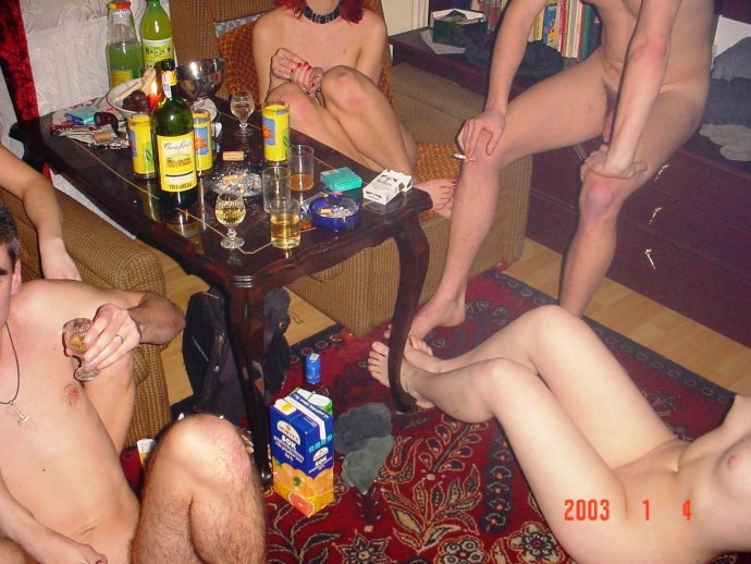 Drunk home debauchery