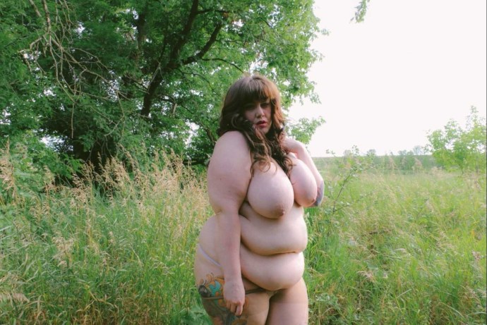 Naked thick women in nature