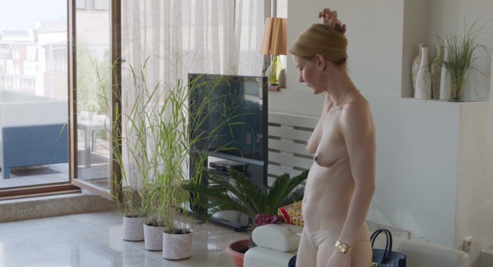 Sandra Huller in a swimsuit