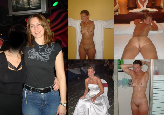 Woman dressed and undressed