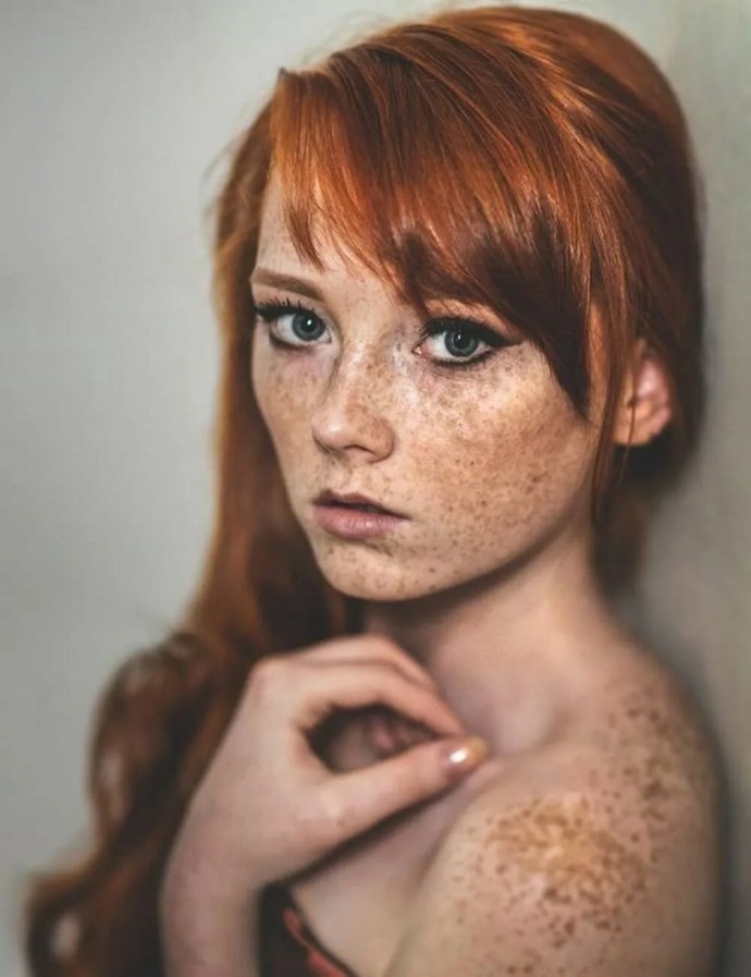 Beautiful boobs with freckles