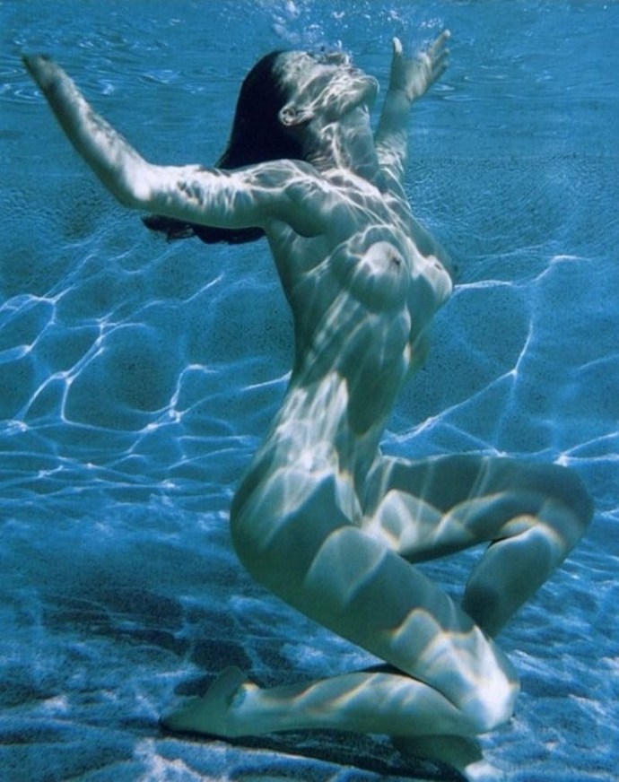Naked girls in water