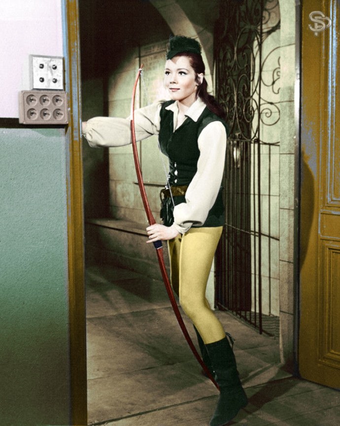 Diana Rigg in tights