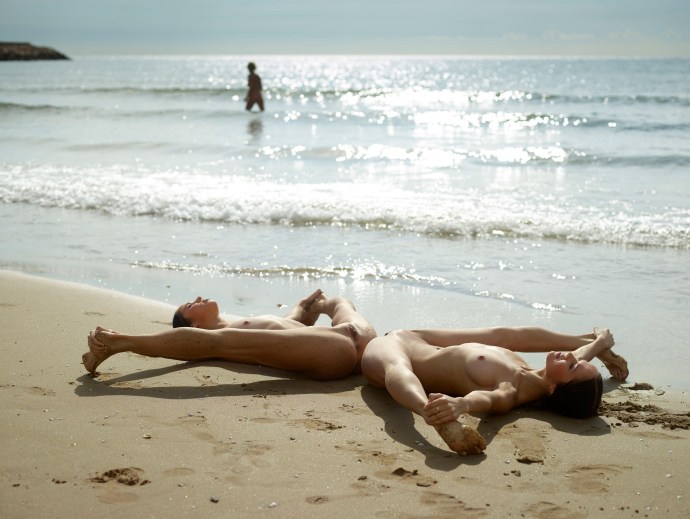 Naked women on wild beaches