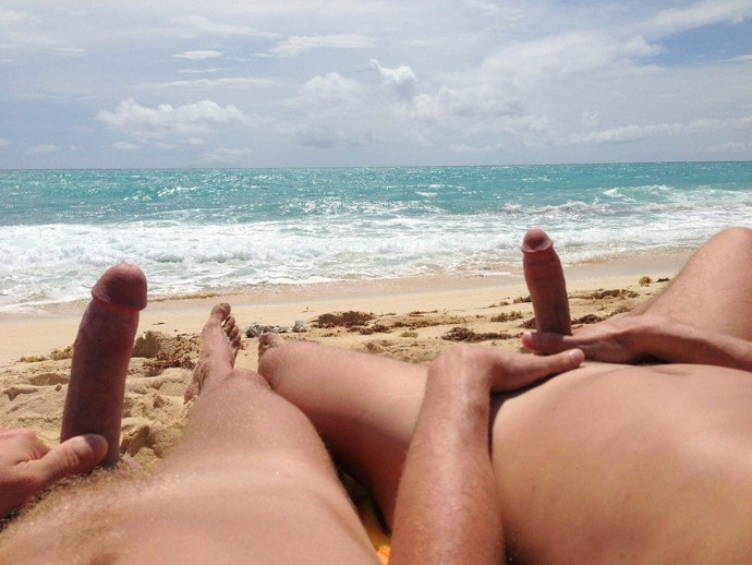 Jerked off the guy on the beach
