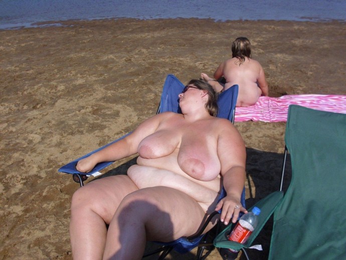 Naked lush women on the beach