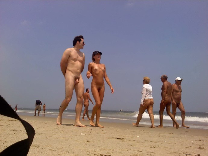 Men naked in public