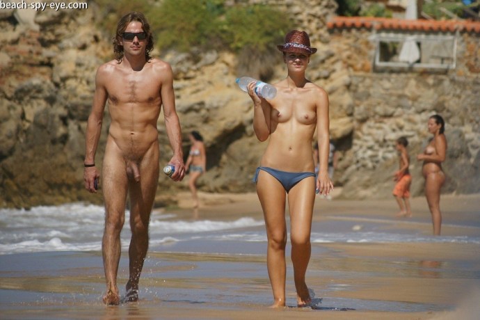Women in swimsuits men naked