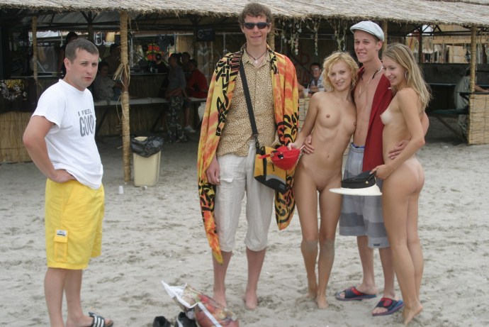 One among naked women