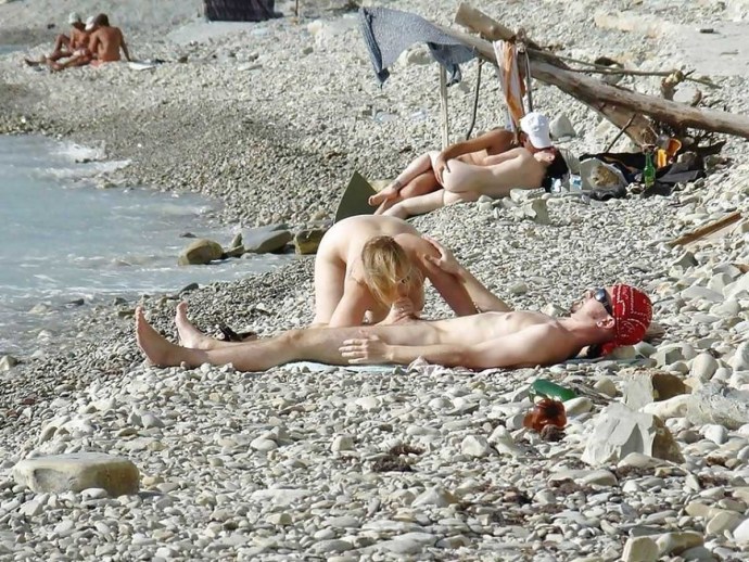 Spied on a nudist beach