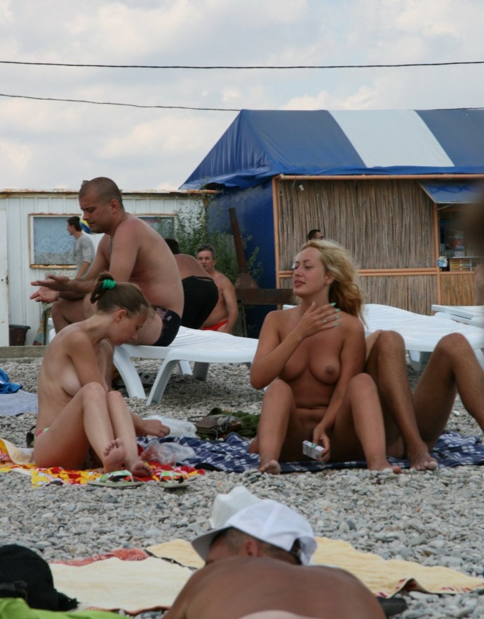 Girls on a nudist beach