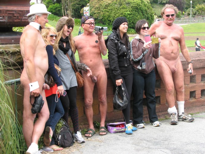 Naked men dressed women