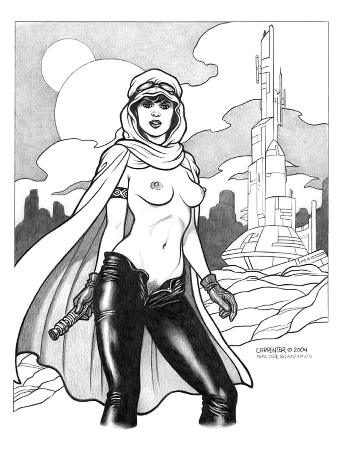 Mara Jade-Skayoooker and Leia Lesbian