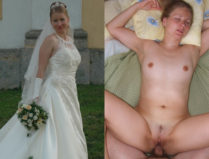 Dressed and stripped brides anal
