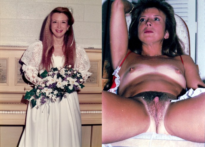 Dressed striped brides and mother