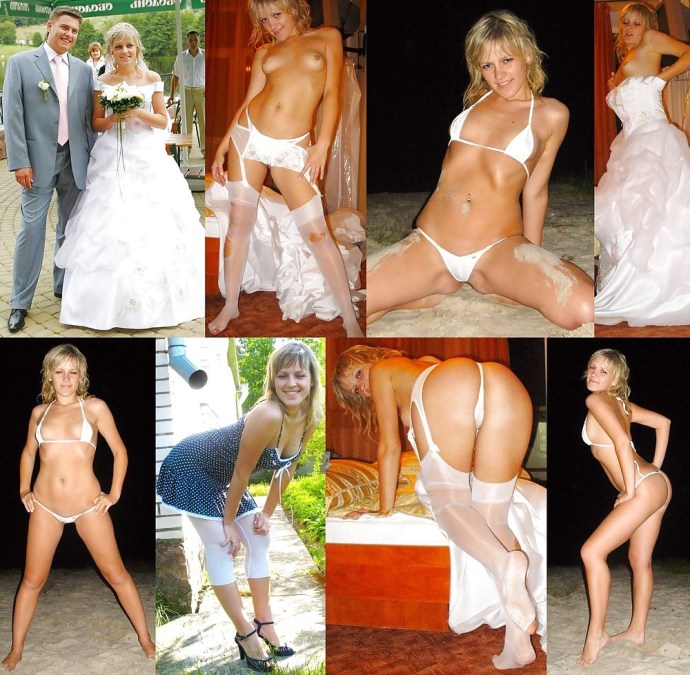 Brides dressed and striped