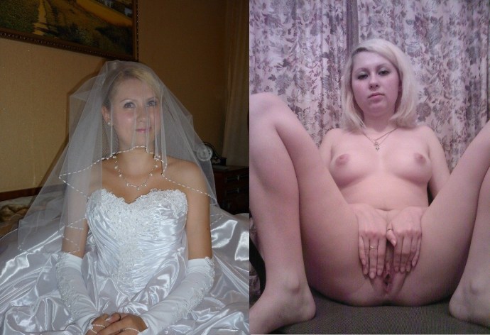 Dressed and immediately stripped brides