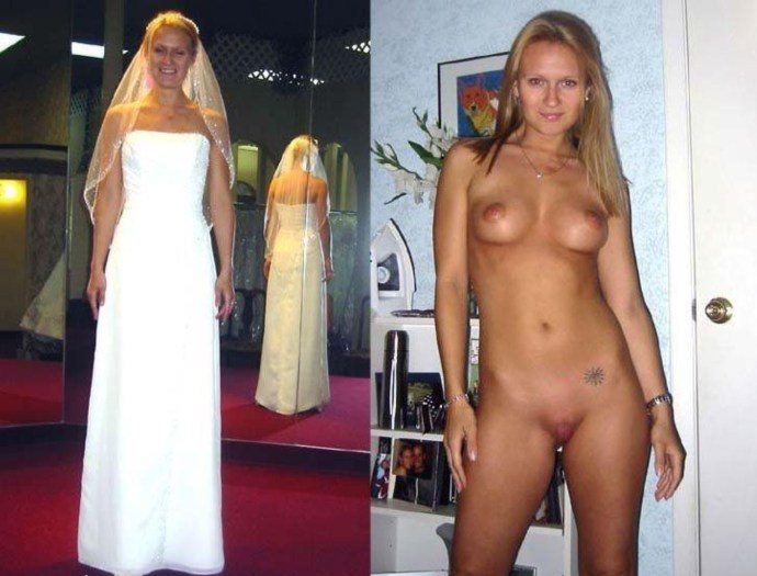 Dressed and stripped brides anal
