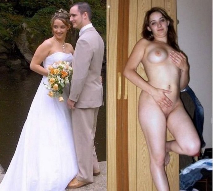 Naked wife after the wedding