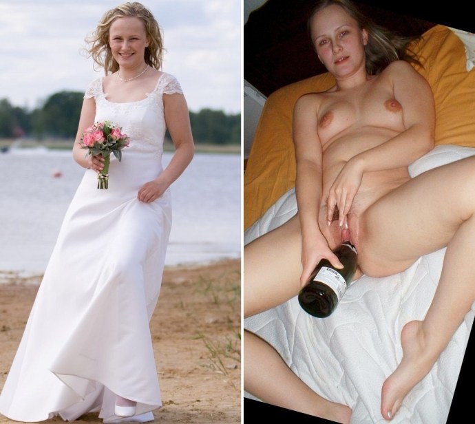Married couples dressed and stripped