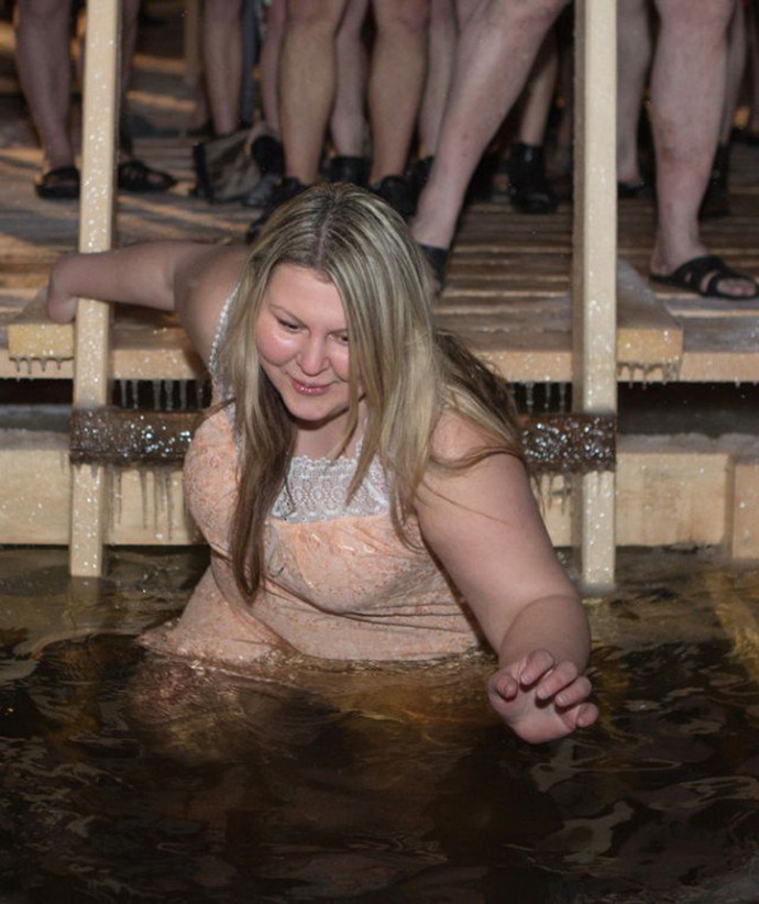 Epiphany bathing naked