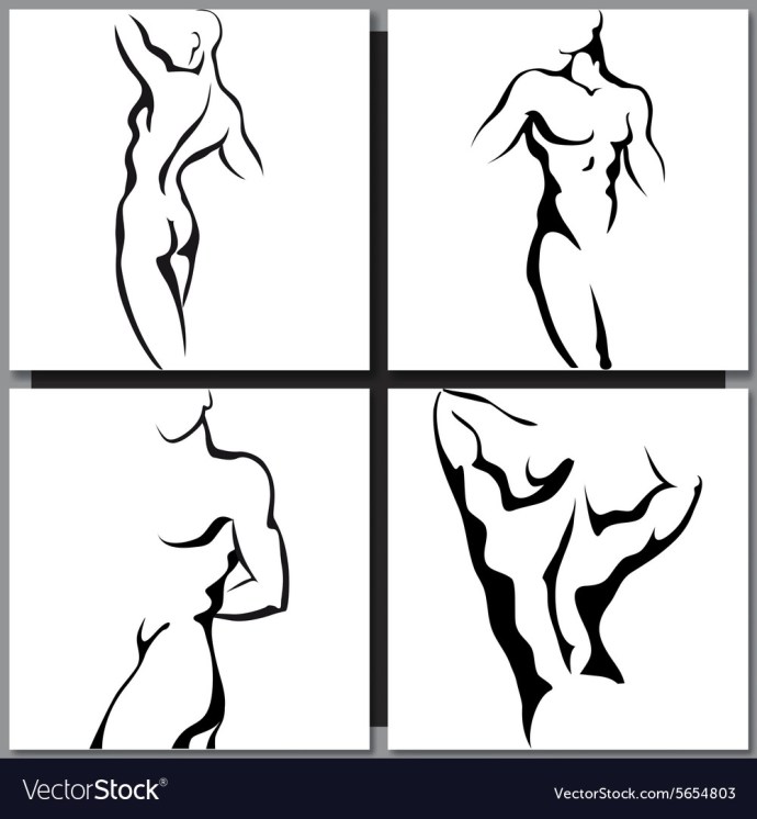 Male silhouette line