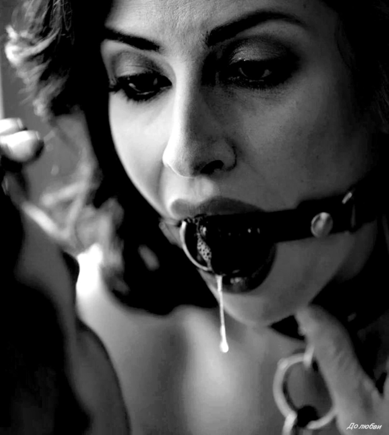 Beautiful girls with a gag in the mouth