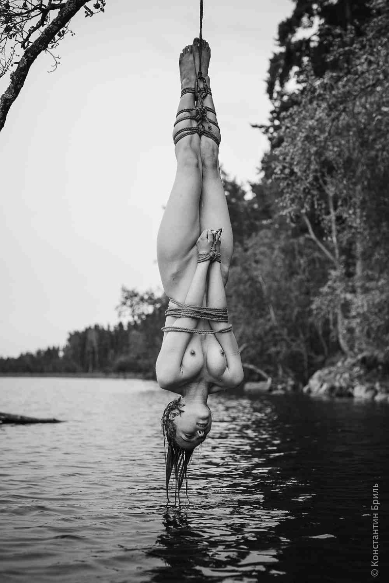 Bondage with hanging upside down