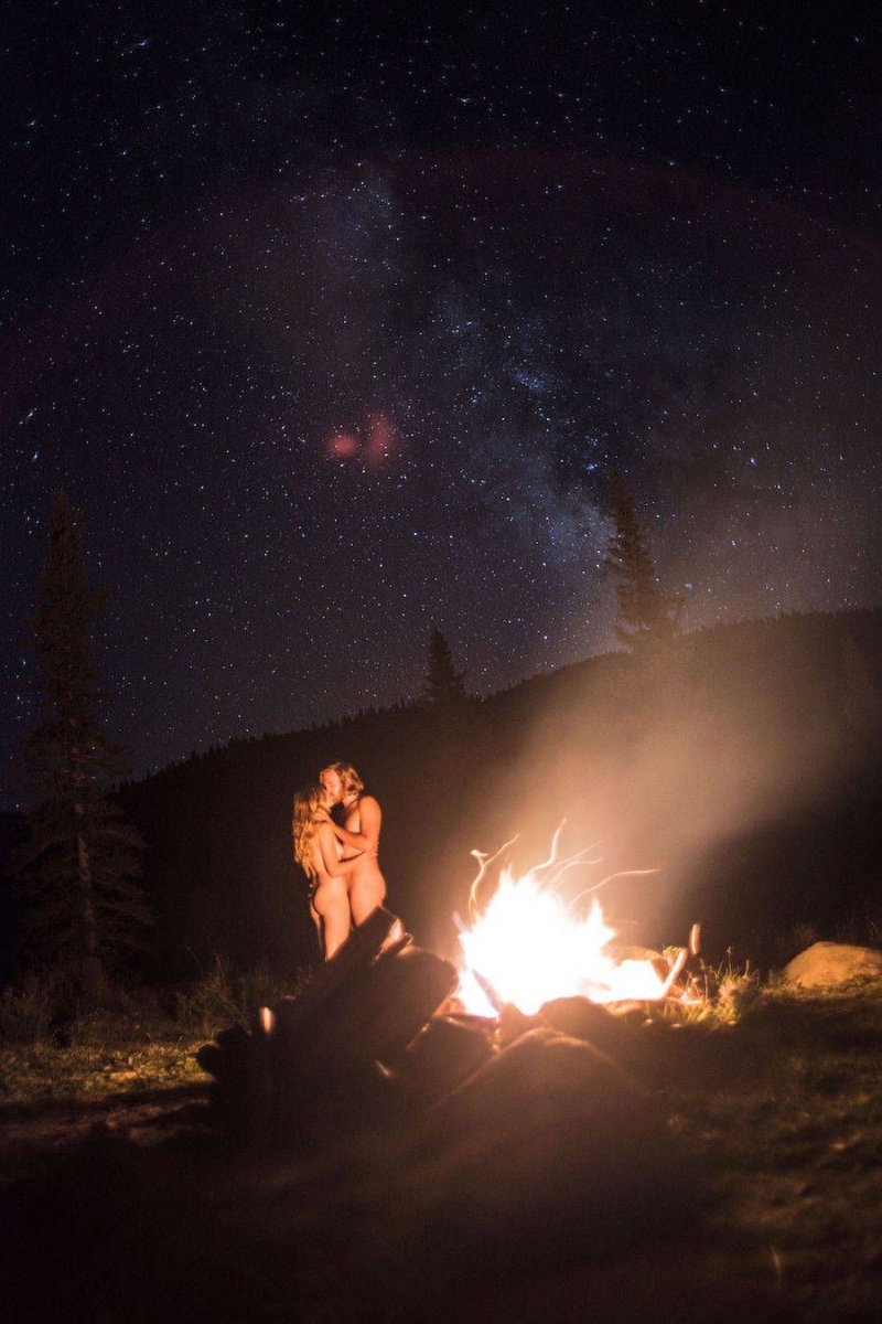 Photoshoot near the fire