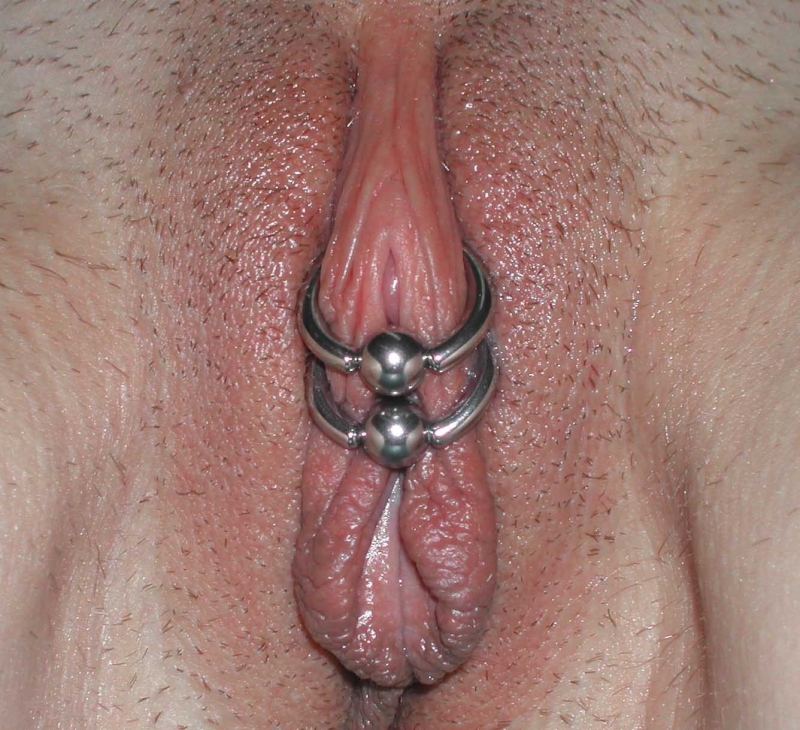 Piercing of the hood of the clitoris