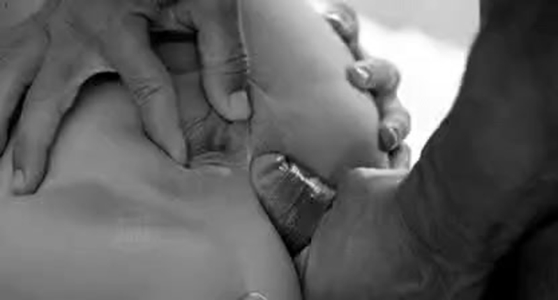 Erotic caresses with a tongue