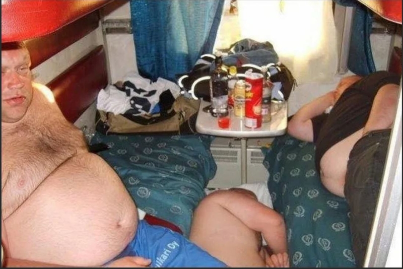A man on the train