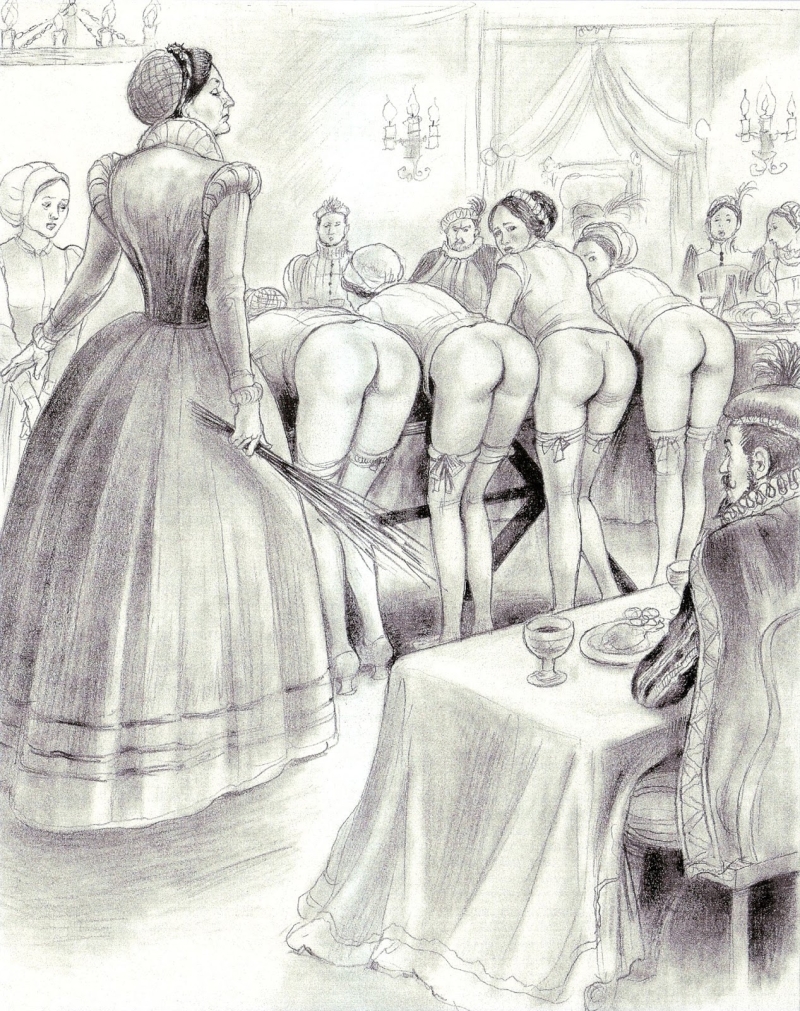 Erotic flogging of women